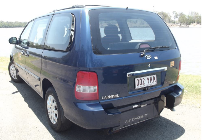picture of dark blue mobility wagon van parked in Rockhampton
